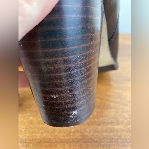 Ann Taylor Leather Ankle Bootie Brown Women’s Size 7M Pull On Boots Heeled. - Picture 6 of 13